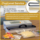 Sealer Supply Maintenance Parts Kit Compatible with Weston PRO-2100, PRO-2300, PRO-3500 Models - Includes 2 Chamber Seals, 3 PTFE Seal Bar Tapes & 1 Heat Wire - Weston Pro Vacuum Sealer Parts