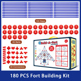 V-Opitos 180 Pack Fort Building Kits for Kids Age 4, 5, 6, 7, 8+ Years Old, Creative STEM Building Toys for DIY Castles, Tunnels, Play Tent, Ideal Christmas, Birthday Gifts for Boys & Girls