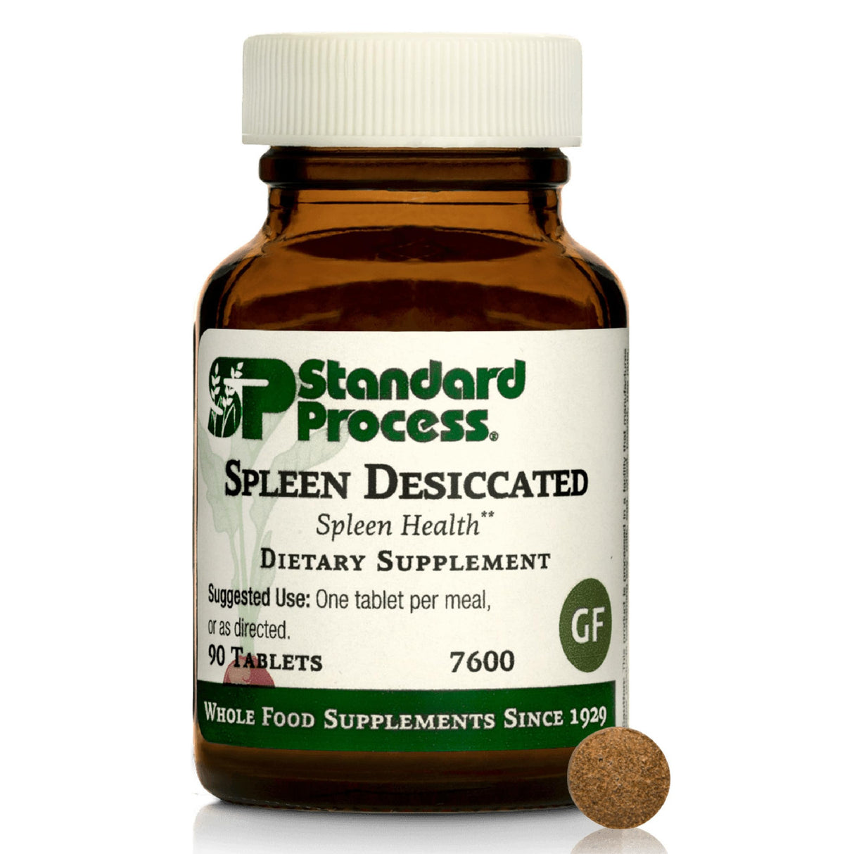 Standard Process Inc. Spleen Desiccated - Whole Food Immune Support, Spleen and Healthy Blood - Gluten Free - 90 Tablets