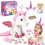 21-Piece Unicorn Gift Set for Girls Ages 3-8 | Soft Plush Stuffed Animals & Dress-Up Accessories Bundle | Idea Birthday Gifts, Christmas Presents, Party Favor for Kids Toddler Girls
