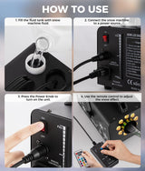 IMONE 900W Snow Machine with 9 Lights Christmas Gift,High Output Fake Snow Machine with Remote,Snow Machine Indoor,Outdoor Snow Making Machine,Snow Maker Machine,Snowflake Machine Parade,Party