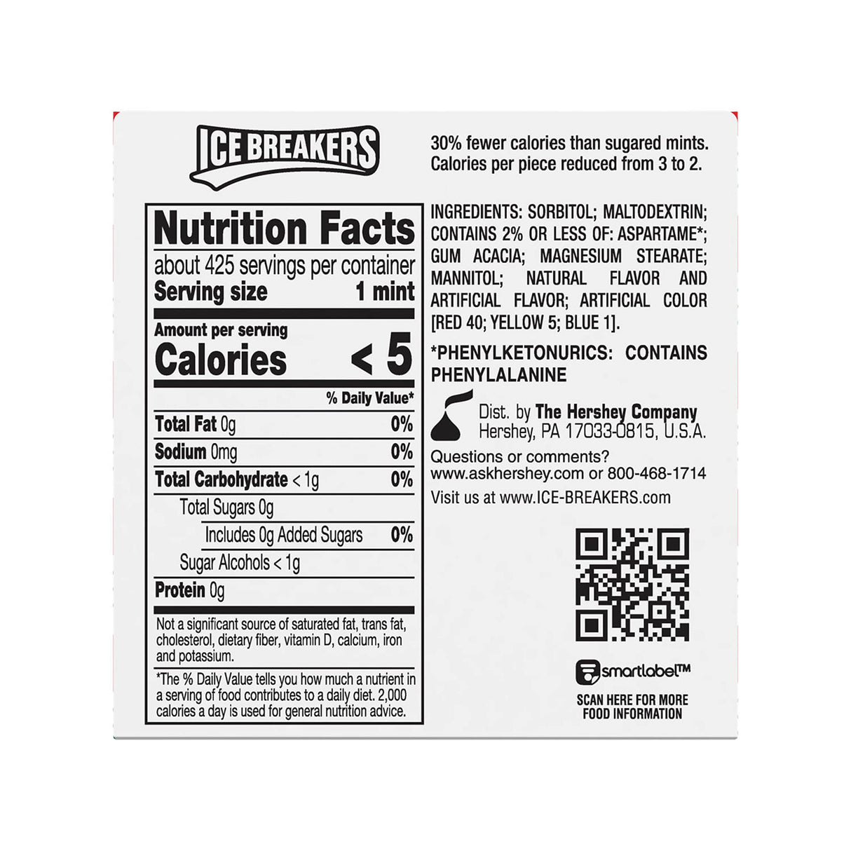 ICE BREAKERS Candy Cane, Christmas Stocking Stuffer Sugar Free Breath Mints Tins, 1.5 oz (8 Count)