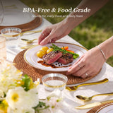 BESTVIP 600PCS Gold Dinnerware Set for 100 Guests,