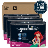 Goodnites Girls' Nighttime Bedwetting Underwear, Size Extra Small (28-43 lbs), 99 Ct, Packaging May Vary