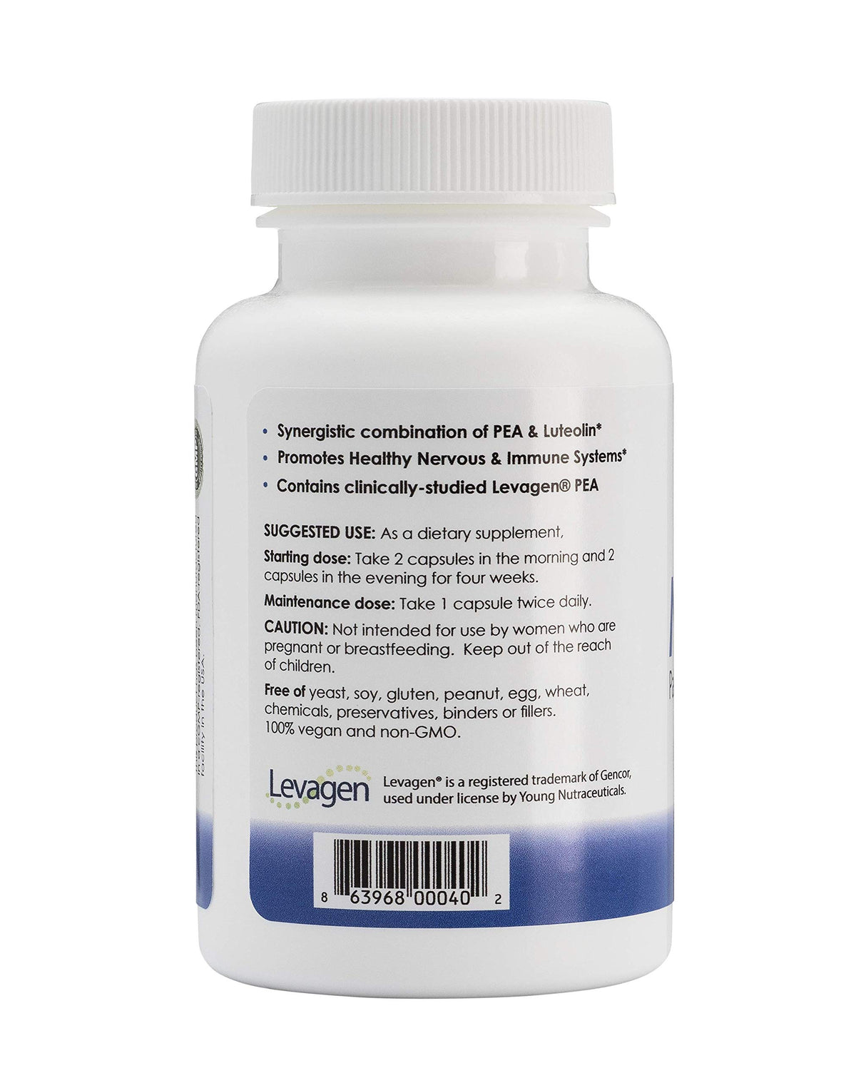 Mirica® - Pea (Palmitoylethanolamide) and Luteolin - Immune & Nervous System Support Supplement - 60 ct