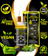 Oil Of Oregano With Black Seed Oil - 400 Servings, 2 in 1 Wild Oregano Oil with Black Seed Oil Drops, Organic Supplement, Alternative to Oregano and Black Seed oil Gel Capsules, Non-GMO, Vegan
