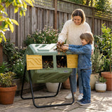 Werph 43 Gal Outdoor Compost Bin for Garden & Kitchen Waste, Grass Green