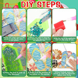 Cinnvoice 12 Pcs Seasonal Diamond Art Wreath Kits Holiday Fall Halloween 5d DIY Diamond Art Hanging Signs Thanksgiving Christmas Ornaments for Wall Door Decoration(Novel)