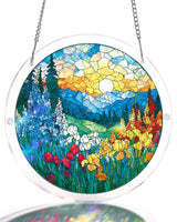Acrylic Puzzle Suncatcher 83 Pieces, Dawn Blossom Sea Sun Catchers Puzzle, DIY SunCatchers Puzzles Window Hanging, Home & Garden Decor, Gifts for Family and Friends, 7.4 in