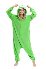 Wishliker Unisex Adult Mike Onesie Pajamas Animal Onesies Women Men Christmas Halloween Cosplay Costume Sleepwear Green