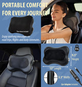 Zyllion Shiatsu Back and Neck Massager with Heat (FSA HSA Eligible) 3D Kneading Deep Tissue Massage Pillow for Muscle Pain Relief, Arthritis, Sciatica, Plantar Fasciitis on Shoulder, Leg, Foot, ZMA-13