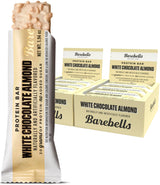 Barebells Protein Bars White Chocolate Almond - 12 Count, Pack of 2 - Protein Snacks with 20g of High Protein - Chocolate Protein Bar with 1g of Total Sugars - On The Go Protein Snack & Breakfast Bars