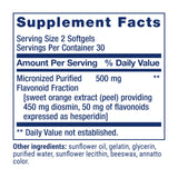 Life Extension Youthful Legs, blood flow, vein support, circulation supplement, leg health, orange peel extract, diosmin, gluten free, non-GMO, 60 softgels