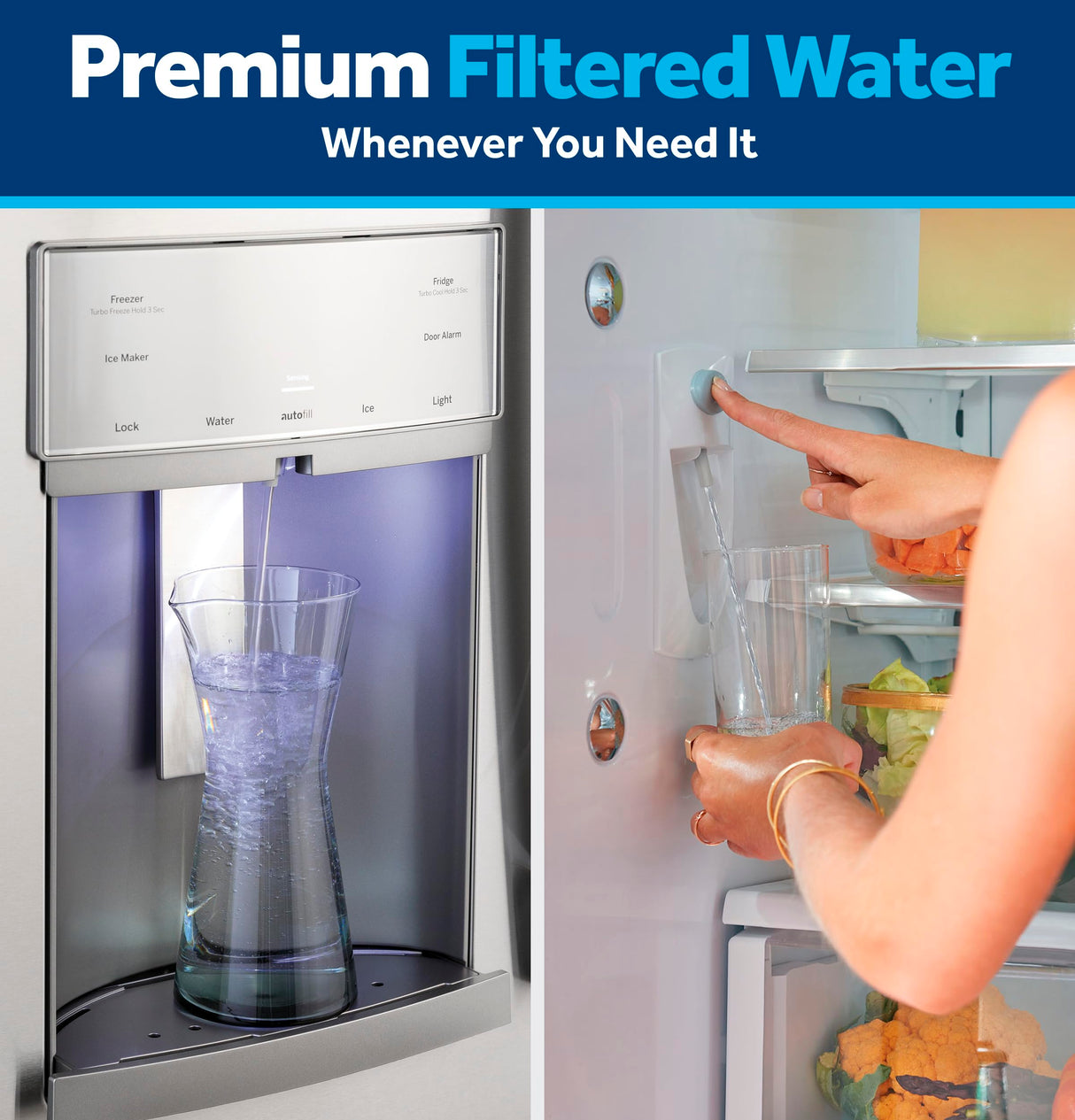 GE RPWFE Refrigerator Water Filter, Genuine Replacement Filter, Certified to Reduce Lead, Sulfur, and 50+ Other Impurities, Replace Every 6 Months for Best Results, Pack of 1