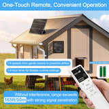 Tiflev Solar Powered Fan for Chicken Coop, 15W Solar Panel Fan with Reversible Airflow 3 Smart 24H Circulation Modes 1-6 Speed & 1-8H Timer, Aluminum Fans for Poultry House Shed Greenhouse
