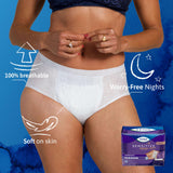 TENA Sensitive Care Overnight Incontinence Underwear for Women, Bladder Control and Postpartum, Extra Large, 56 Count (Waist Size 39in-52in)