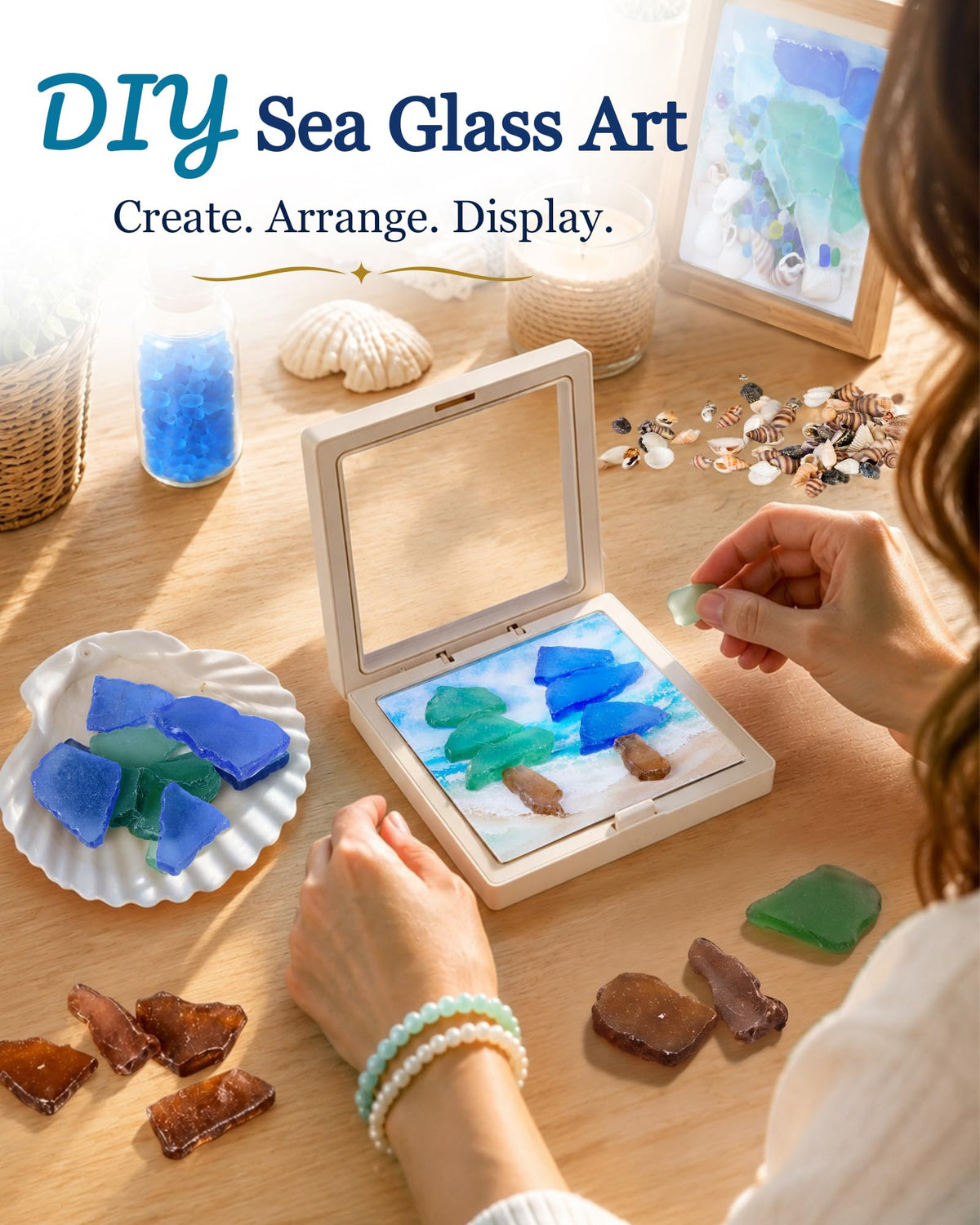 Sea Glass Advent Calendar 2026 for Women and Teen Girls, Jewelry DIY Craft