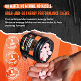 Animal Energy Chews, Fast Acting Energy with Caffeine, Nootropics and Sea Salt for Focus and Pre Workout - Convenient and Delicious Chews Format - Mango