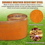 Meyoppm 32.8ft Cor-Ten Steel Landscape Edging, 5.5" H Garden Edging Border