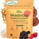 Plant People WonderDay Mushroom Gummies - Lion’s Mane, Cordyceps, Chaga Mushroom Supplement to Support Immune System De-Stress Boost Mood & Energy in Adults Natural, Vegan, Non-GMO (60 Count)