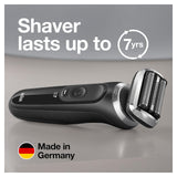 Braun Series 7 7075cc Electric Razor for Men with SmartCare Center, Beard Trimmer, Wet & Dry, Rechargeable, Cordless Foil Shaver, Black