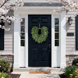 22" Artificial Eucalyptus & Saw Grass Wreath for Front Door Decor