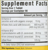 MegaFood Blood Builder Iron Supplement Clinically Shown to Increase Iron Levels Without Side Effects, Vegan Supplement For Women with Vitamin C, Vitamin B12 & Folic Acid, 90 Tablets