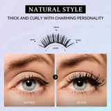 LAfabs Magnetic Eyelashes, Natural Series Magnetic lashes with applicator, Reusable Glue-free False Eyelashes, Waterproof, Lightweight Wispy lashes, Suit for Natural Makeup