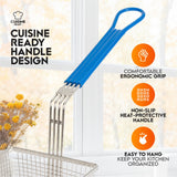 Cuisine Ready Deep Fryer Basket | 2-Pack | Commercial Fry Basket with Handle | 13.25" x 6.5" x 5.9" | Heavy Duty Restaurant Quality