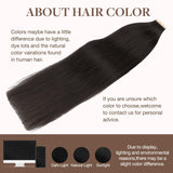 GOO GOO Tape in Hair Extensions Human Hair, 1B Natural black, 20inch 50g 20pcs, Thick Ends Straight Seamless Tape in, Invisible Tape in Hair Extensions Human Hair