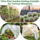 10FT x 20FT Garden Netting Ultra Fine Mesh Netting Plant Cover Insect Bird Netting Barrier for Garden Protection Row Cover for Raised Beds/Greenhouse Vegetables Fruits Flowers Trees
