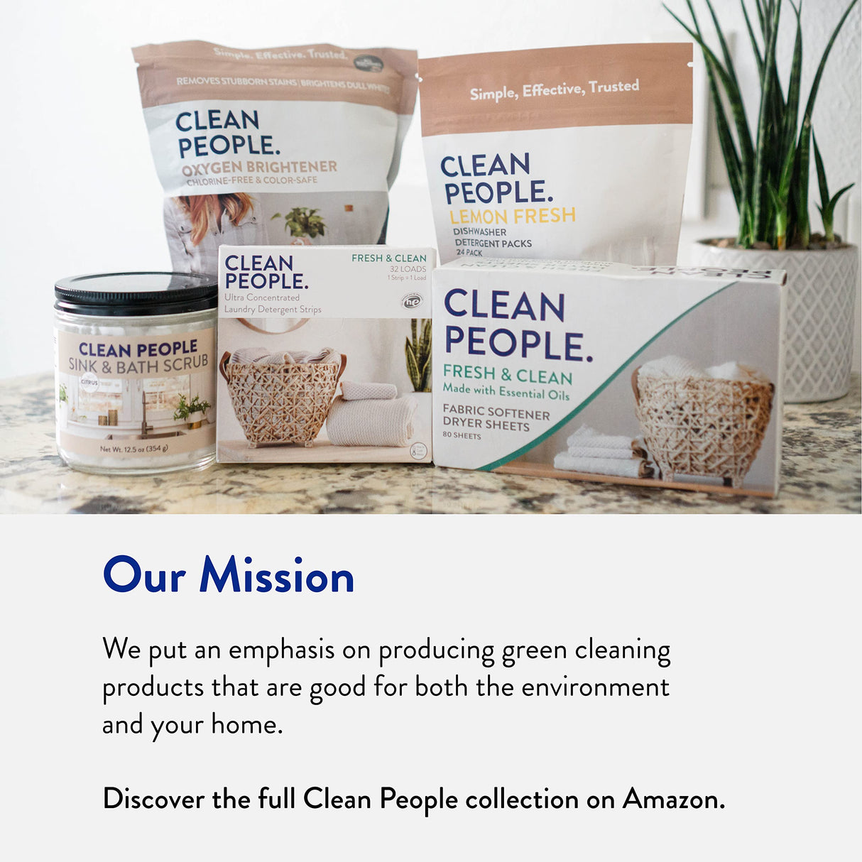 The Clean People Laundry Detergent Pods - Recyclable Packaging, Hypoallergenic, Stain Fighting - Ultra Concentrated, Laundry Soap - Baby (Unscented), 32 Pack