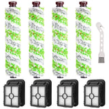 8 Pack Replacement Parts for Bissell CrossWave Pet Pro 2306A & CrossWave 1785 Series 3888A Vacuum Cleaner, 4 Pack 2460 Brush Rolls, 4 Pack 1866 Filters, Compare to Part 1613568&161-3568, 1608684