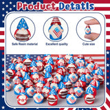 Geelin 60 Pcs Patriotic Gnomes Figurines Mini Red White Blue Gnomes Resin Ornament, Tiny Gnome Table Centerpieces Decorations for 250th Anniversary Independence Day Decor USA Party Favors