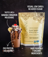 Truvani Vegan Pea Protein Powder | Banana Cinnamon | 20g Organic Plant Based Protein | 20 Servings | Keto | Gluten & Dairy Free | Low Carb | No Added Sugar