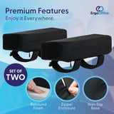 Thick Memory Foam Office Chair Arm Pads - Office Chair Armrest Covers Provide Elbow Cushion and Relieve Pressure - Ergonomic Desk Chair Arm Covers - Gaming, Computer Chair Rest Pads (Set of 2)