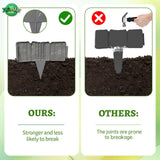 YIGMAW 2026 New Edging for Landscaping - Garden Edging Border-4 in Tall-Plastic Stone Effect for DIY Landscape,Lawn&Flower Bed (Gray, 40 Pcs)