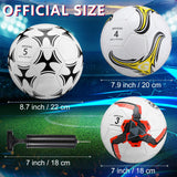 Tradder 4 Pack Operation Christmas Soccer Balls Bulk with Pump Size 3 4 5 Deflated Soccer Balls for Outdoor Indoor Sport Gift for Youth Teens Adult Charity Donation(Mixed Style,Size 5)
