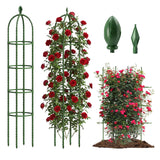 2 Pack 6.2ft High Adjustable Garden Trellis for Climbing Plants, Green