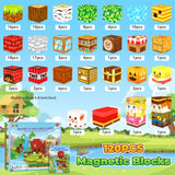 Magnetic Blocks Kids Games Building Toys for 3 4 5 6 7 8 9 10 11 12 Year Old Boys Girls, Magnetic Tiles Cubes STEM Sensory Toys for Toddler Travel Party Christmas Birthday Gifts