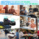 Electronic Drum Set - YUOIOYU Electric Drum Set Roll Up Portable Drum Kit MIDI Practice Drum Pad with Dual Built-in Speaker, Drum Sticks and Pedals, Christmas Birthday Gift for Kids Adult