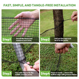 Deer Fence for Garden 4ftx50ft, Plastic Mesh Garden Fencing with Pre-Strung Reinforced Edge, Durable Temporary Fencing, Animal Barrier Fence, Ideal Safe Netting for Poultry, Fruit & Plant Protection