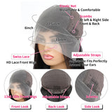 13x6 Water Wave Lace Front Wigs Human Hair Wigs 10A 30 Inch 250 Density HD Transparent Wet and Wavy Lace Front Wigs Human Hair Glueless Deep Curly Lace Frontal Wigs Human Hair Pre Plucked for Women