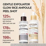 Peel Shot Glow Rice Ampoule Duo White rice ampoule+Black rice ampoule Soft Exfoliating Face and Body Scrub Dead Skin Cells, Blackheads Remover for All Skin Types