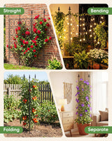 ArdeFentium 60'' H x 33.3'' W Metal Garden Trellis for Climbing Plants Outdoor - Rustproof Plant Support Privacy Screen - Heavy Duty Wall Trellis for Rose Clematis Flowers Vine