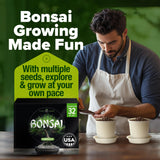Bonsai Tree Kit 𝗨𝗦𝗔 Gifts for Men & Women - Grow 4 Bonsai Trees - Unique Gardening Crafts for Adults, DIY Hobbies for Plant Lovers & Gardeners - Unusual Christmas Gift Ideas for Mom & Dad