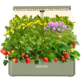 SUNCOZE Hydroponics Growing System, Compact 12 Pods Indoor Garden, Green