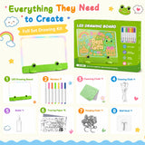 Loowoko LED Drawing Board for Kids, 16" Rechargeable Glow Drawing Tablet, with Color Lights, Adjustable Brightness, LED Drawing Pad, Gifts for Girls Boys Kids Children for Birthday Christmas Gift