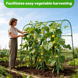 47''X47''Cucumber Trellis, Garden Trellis U-Shape Plant Support for Climbing Plants Metel Arch with Netting for Raised Garden Bed Outdoor Cucumbers, Tomatoes, Vine Climbing Plant