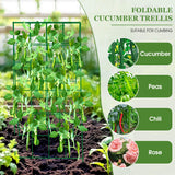3 Packs Foldable Cucumber Trellis, 23.6" W x 54" H A-Frame Cucumber Cages for Garden, Plant Support for Raised Bed, Climbing Vegetables, Squash, Peas, Flowers